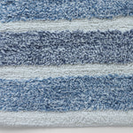 Blue striped microfiber bath mat