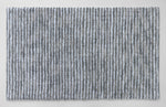 Soft striped microfiber bathroom mat