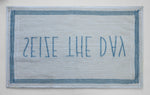 Motivational bathroom floor mat design