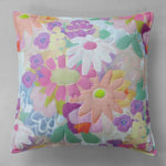 Soft pastel floral cushion for sofa