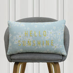 Hello Sunshine floral embroidered cushion