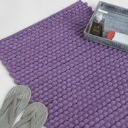 Lavender bubble texture bath mat