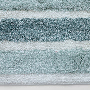 Plush microfiber bath mat in aqua