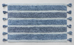 Plush ocean breeze bathroom floor mat