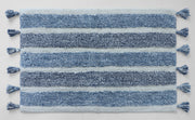 Plush ocean breeze bathroom floor mat
