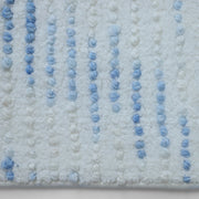 Soft white and blue bath mat