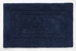 Soft microfiber blue bathroom mat