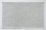 Plush neutral striped floor mat
