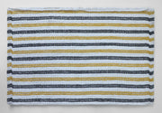 Mustard and grey bathroom floor mat