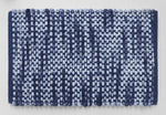Plush blue gradient bath mat