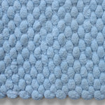 Cushioned sky blue bath rug