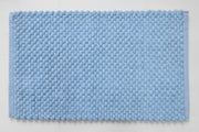 Soft bubble tufted blue bathroom mat