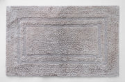 Textured border grey bathroom mat