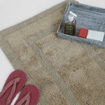 Soft Serenity beige cotton bath mat