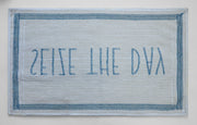 Motivational bathroom floor mat design