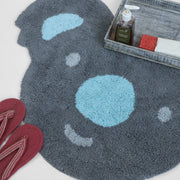 Soft Haven textured grey bath mat