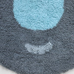 Modern grey bathroom floor mat