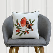 Bird illustration decorative cushion