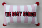 The Cosy Corner striped decorative cushion
