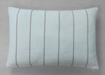 Ivory and sand striped woven cushion