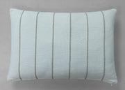 Ivory and sand striped woven cushion