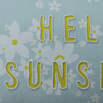 Sky blue cushion with floral print design