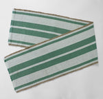 Handcrafted fringe edge woven table runner