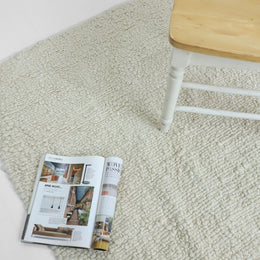 Handwoven chunky textured area rug
