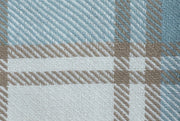 Soft woven check throw for sofa décor